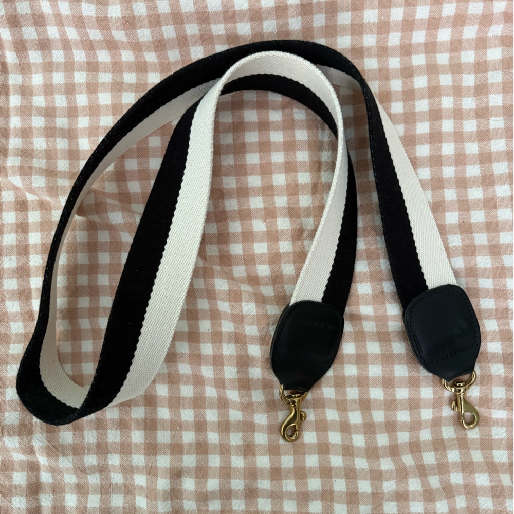 Clare V Black and White Strap